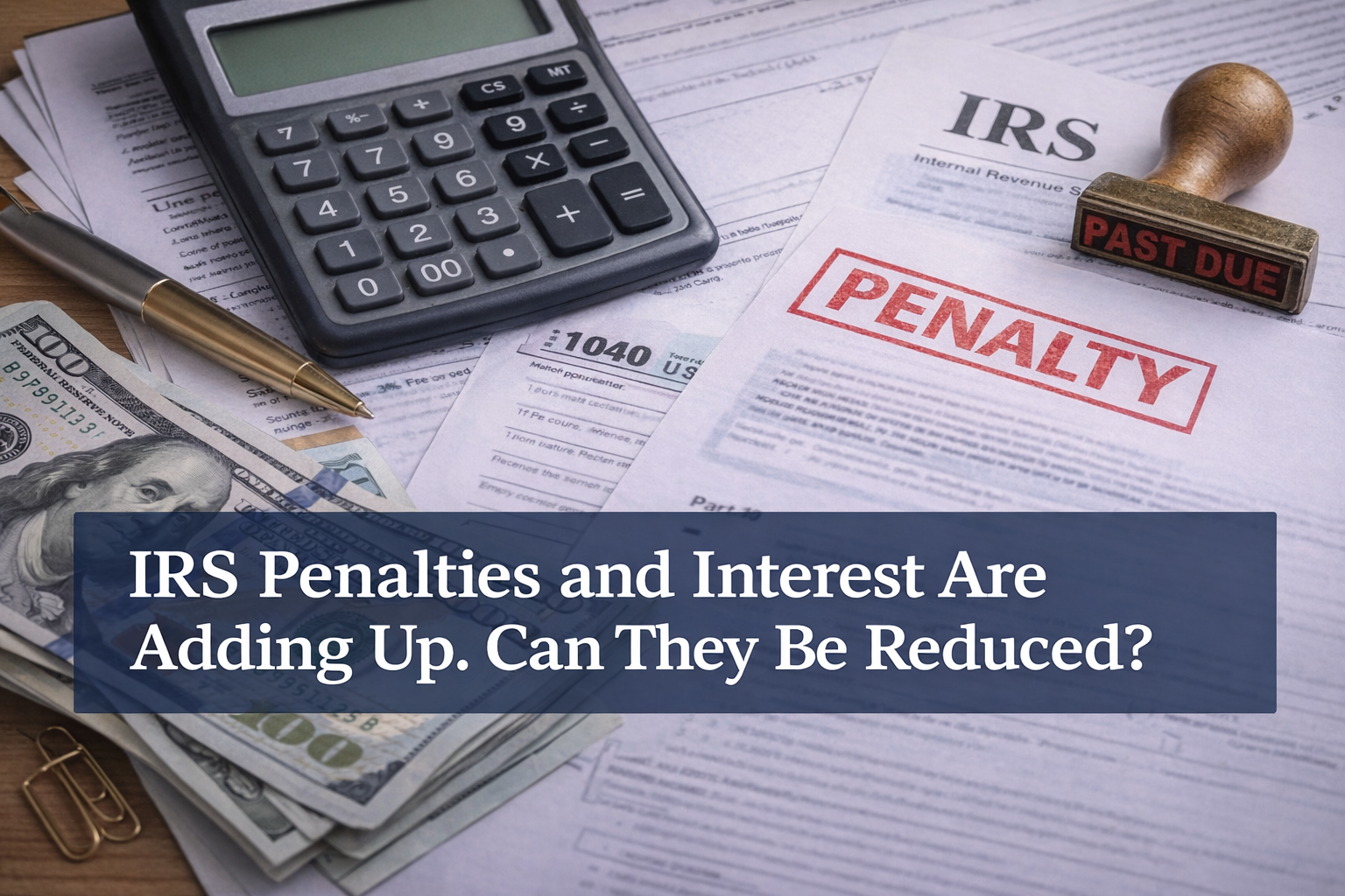 IRS Penalties and Interest Are Adding Up. Can They Be Reduced?